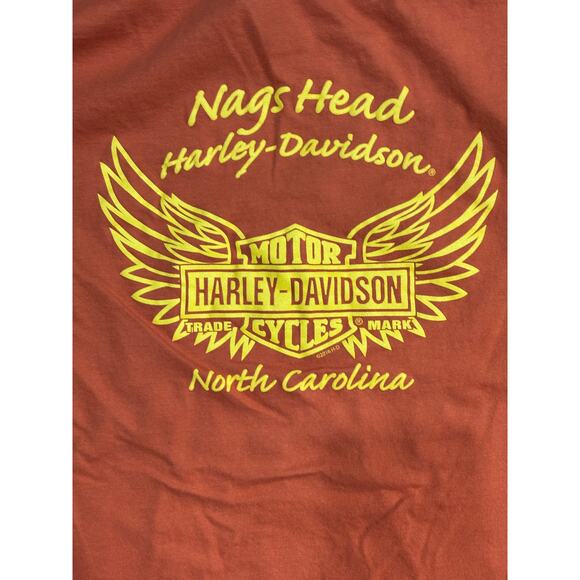 Harley Davidson Nags Head Orange wing top Small - Picture 4 of 6